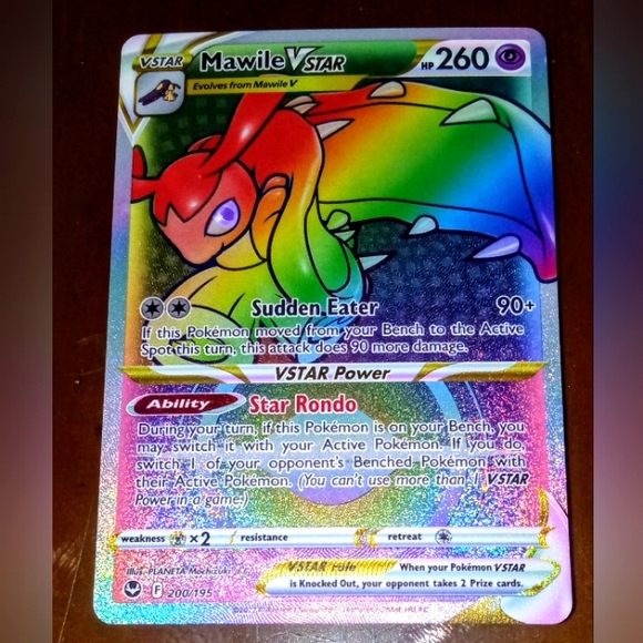 Mawile VStar Rainbow Secret Rare Holographic 200/195 - Silver Tempest 2022 *MINT - Picture 3 of 3